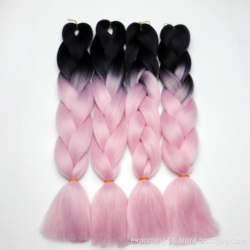 provide lable jumbo hair braid synthetic braiding hair ombre color 24inch 100g attachments braids for african yaki